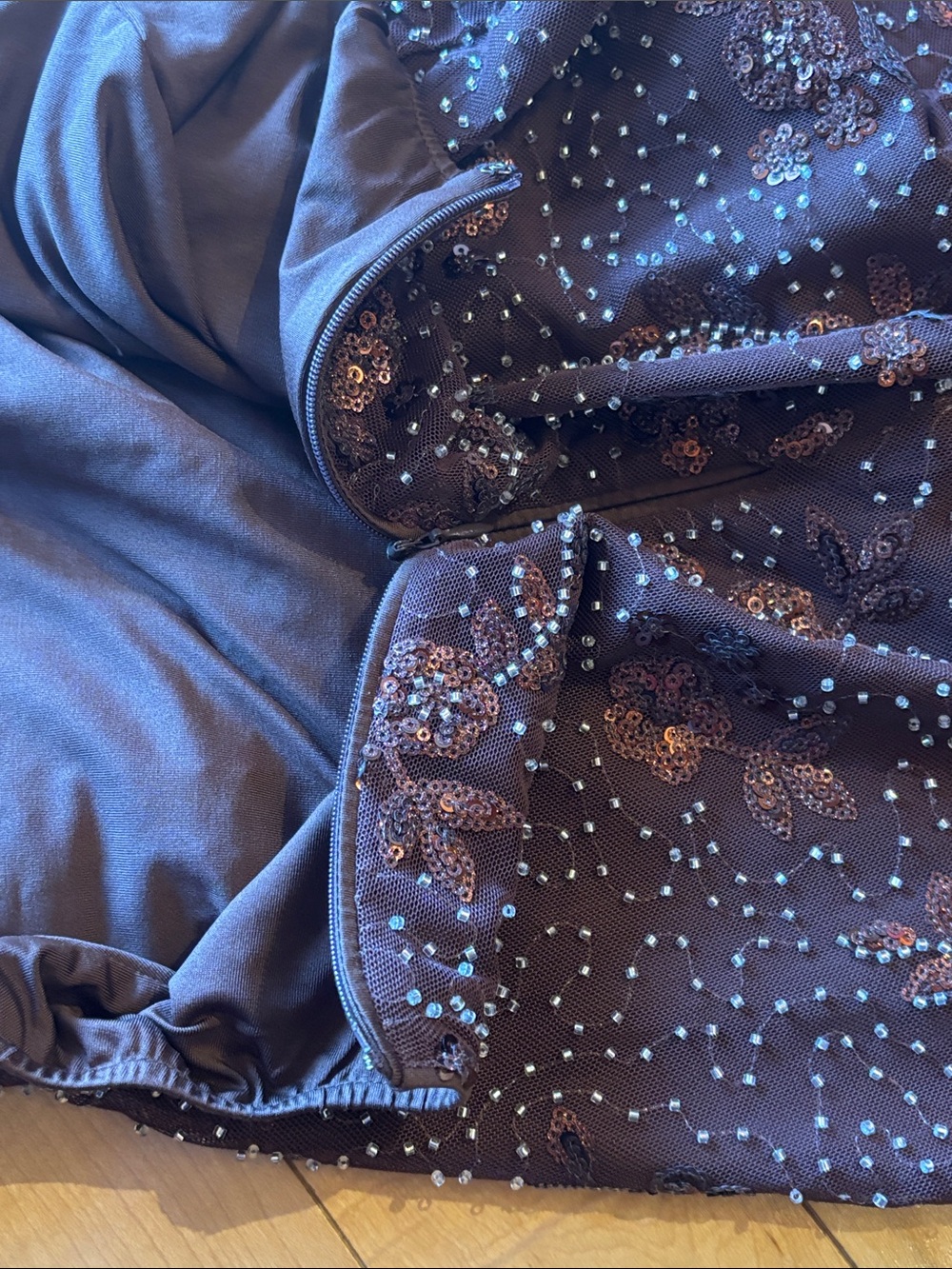 Commense Brown Beaded Maxi Dress - Picture 8 of 9
